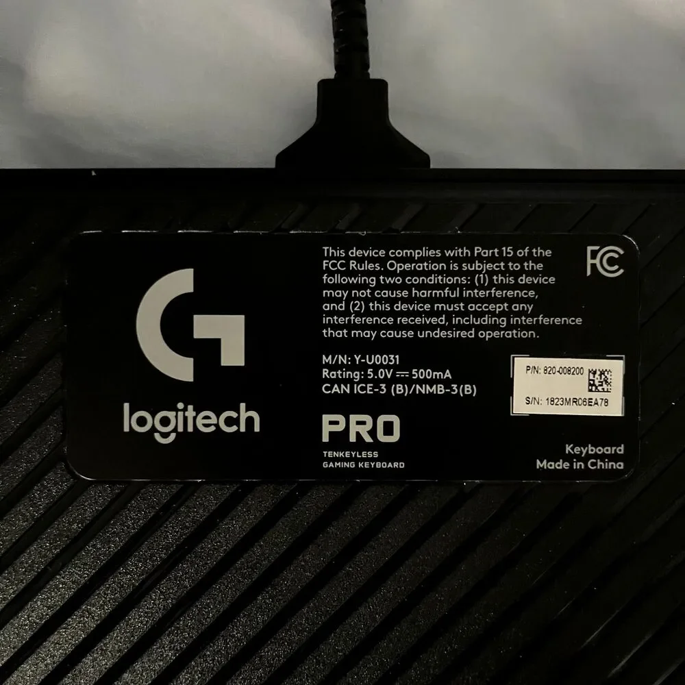 Logitech g pro tkl Wired Mechanical Keyboard gx Blue Clicky rgb Gaming